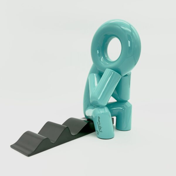 Lina Condes, The Thinker on the Bench, Tiffany Blue